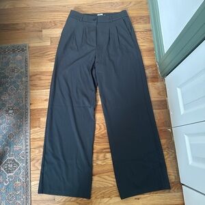 Princess Polly Dark Gray Wide-Leg Trousers